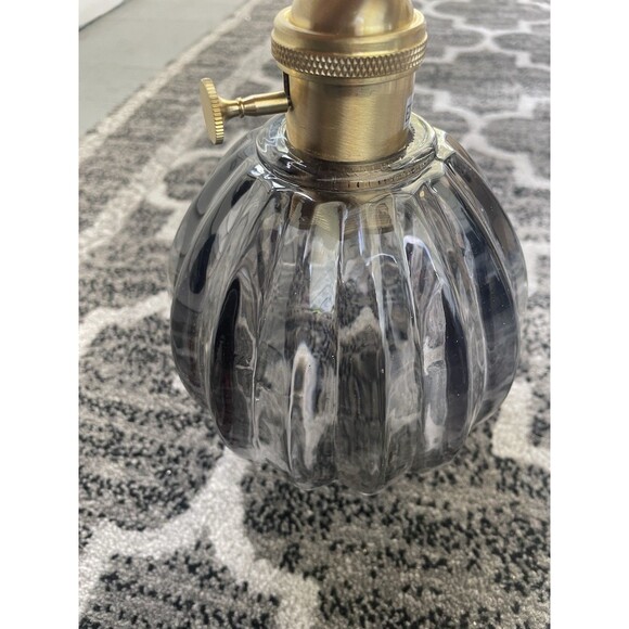 Sconce Tulip Shaped Smoked Colored Glass Shade Hard Wired Light Lamp - Picture 6 of 16